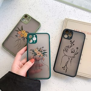 vergiftigen Voorkomen discretie Line Art Sketch Flower Girl Protection Phone Case For IPhone | Hard  Translucent Cover | 2022 | DeliWares